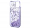 Guess Liquid Glitter Palm Apple iPhone 14 hátlap tok, lila