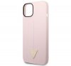 Guess Silicone Triangle Apple iPhone 14 hátlap tok, lila