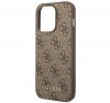 Guess 4G Metal Gold Apple iPhone 14 Pro Max hátlap tok, barna