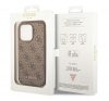 Guess 4G Metal Gold Apple iPhone 14 Pro Max hátlap tok, barna