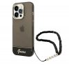 Guess Translucent Pearl Strap Apple iPhone 14 Pro Max hátlap tok, fekete