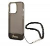 Guess Translucent Pearl Strap Apple iPhone 14 Pro Max hátlap tok, fekete