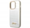 Guess Croco Collection Apple iPhone 14 Pro Max hátlap tok, ezüst