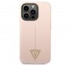 Guess Silicone Triangle Apple iPhone 14 Pro Max hátlap tok, pink