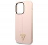 Guess Silicone Triangle Apple iPhone 14 Pro Max hátlap tok, pink