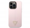 Guess Silicone Triangle Apple iPhone 14 Pro Max hátlap tok, lila