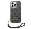 Guess 4G Print Strap Apple iPhone 14 Pro hátlap tok, fekete