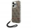 Guess 4G Print Strap Apple iPhone 14 Pro hátlap tok, barna