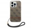 Guess 4G Print Strap Apple iPhone 14 Pro hátlap tok, barna