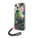 Guess Flower Strap Apple iPhone 14 hátlap tok, kék