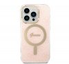 Guess 4G Print MagSafe Apple iPhone 14 Pro hátlap tok, pink + MagSafe töltő