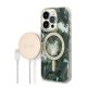 Guess Jungle MagSafe Apple iPhone 14 Pro hátlap tok, zöld + MagSafe töltő