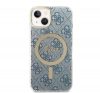 Guess 4G Print MagSafe Apple iPhone 14 Plus hátlap tok, kék + MagSafe töltő