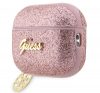 Guess Glitter Flake 4G Charm Apple AirPods Pro 2 tok , rózsaszín