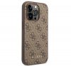 Guess 4G Metal Gold Apple iPhone 14 Pro hátlap tok , barna