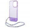 Guess Translucent Pearl Strap Apple iPhone 14 Pro hátlap tok , lila