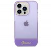 Guess Translucent Apple iPhone 14 Pro hátlap tok , lila