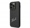 Karl Lagerfeld Signature Logo Cardslot Apple iPhone 14 Pro hátlap tok, fekete