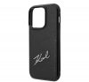 Karl Lagerfeld Signature Logo Cardslot Apple iPhone 14 Pro hátlap tok, fekete