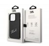 Karl Lagerfeld Signature Logo Cardslot Apple iPhone 14 Pro hátlap tok, fekete