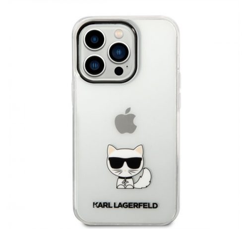 Karl Lagerfeld Choupette Body Apple iPhone 14 Pro hátlap tok, átlátszó