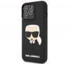 Karl Lagerfeld 3D Rubber Karl's Head Apple iPhone 14 Pro hátlap tok, fekete