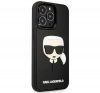 Karl Lagerfeld 3D Rubber Karl's Head Apple iPhone 14 Pro hátlap tok, fekete