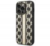 Karl Lagerfeld Monogram Stripe Apple iPhone 14 Pro hátlap tok, barna