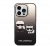 Karl Lagerfeld Gradient Ikonik Karl & Choupette Apple iPhone 14 Pro hátlap tok, fekete