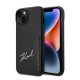 Karl Lagerfeld Signature Logo Cardslot Apple iPhone 14 Plus hátlap tok, fekete