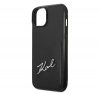 Karl Lagerfeld Signature Logo Cardslot Apple iPhone 14 Plus hátlap tok, fekete