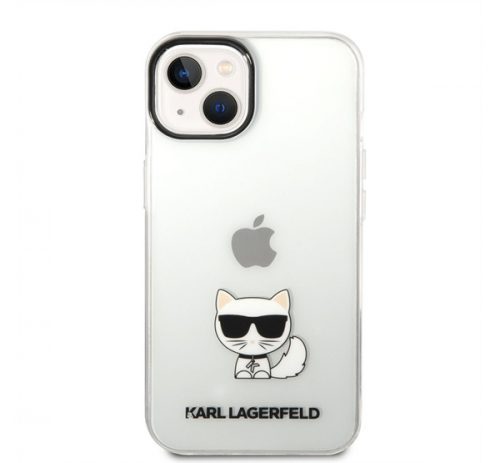 Karl Lagerfeld Choupette Body Apple iPhone 14 Plus hátlap tok, átlátszó