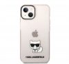 Karl Lagerfeld Transparent Choupette Body Apple iPhone 14 Plus hátlap tok, rózsaszín