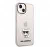 Karl Lagerfeld Transparent Choupette Body Apple iPhone 14 Plus hátlap tok, rózsaszín