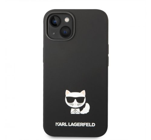 Karl Lagerfeld Silicone Choupette Body Apple iPhone 14 Plus hátlap tok, fekete