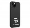 Karl Lagerfeld Silicone Choupette Body Apple iPhone 14 Plus hátlap tok, fekete