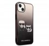 Karl Lagerfeld Gradient Ikonik Karl & Choupette Apple iPhone 14 Plus hátlap tok, fekete