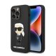 Karl Lagerfeld Silicone Ikonik Apple iPhone 14 Pro Magsafe hátlap tok, fekete