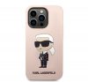 Karl Lagerfeld Silicone Ikonik Apple iPhone 14 Pro Magsafe hátlap tok, rózsaszín