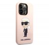 Karl Lagerfeld Silicone Ikonik Apple iPhone 14 Pro Magsafe hátlap tok, rózsaszín