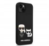 Karl Lagerfeld Liquid Silicone Karl & Choupette Apple iPhone 14 Plus Magsafe hátlap tok, fekete