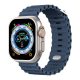 Phoner River Apple Watch 49/45/44/42 mm szilikon szíj, mélykék