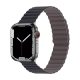 Phoner Rever Apple Watch forgatható mágneses szilikon szíj, 49/45/44/42mm, M/L, szürke/kávé