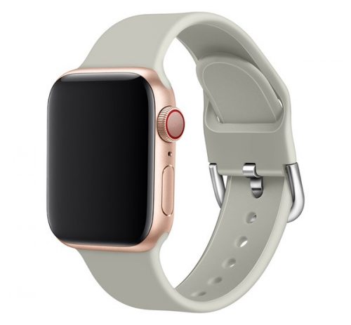 Phoner Clasp Apple Watch csatos szilikon szíj, 49/45/44/42mm, homok