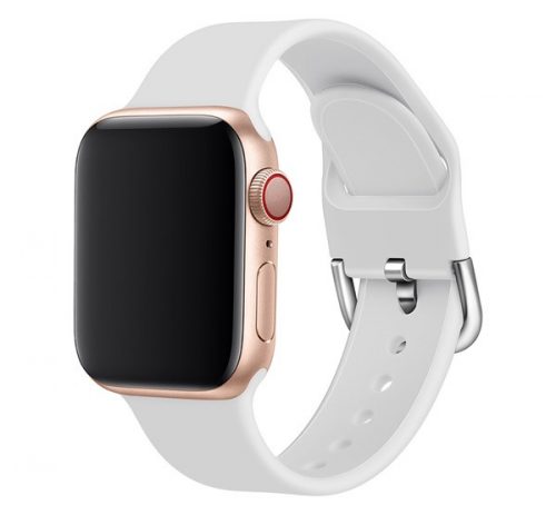 Phoner Clasp Apple Watch csatos szilikon szíj, 49/45/44/42mm, fehér