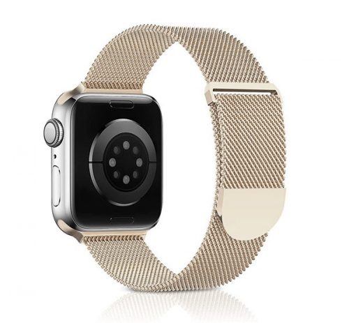 Phoner Rome Apple Watch pántos fém szíj, 49/45/44/42mm, arany