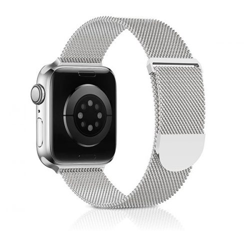 Phoner Rome Apple Watch pántos fém szíj, 49/45/44/42mm, ezüst