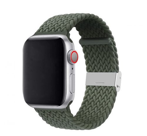 Phoner Spun Apple Watch csatos fonott szövet szíj, 49/45/44/42mm, zöld