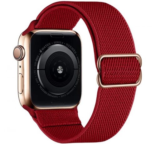 Phoner Dew Apple Watch csatos fonott szövet szíj, 38/40/41mm, piros