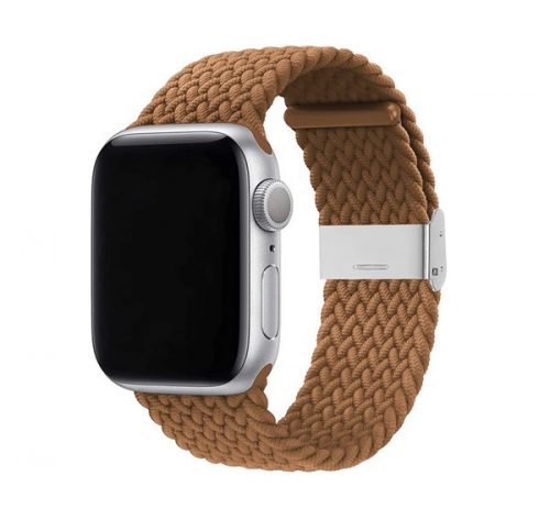 Phoner Spun Apple Watch csatos fonott szövet szíj, 49/45/44/42mm, kávé